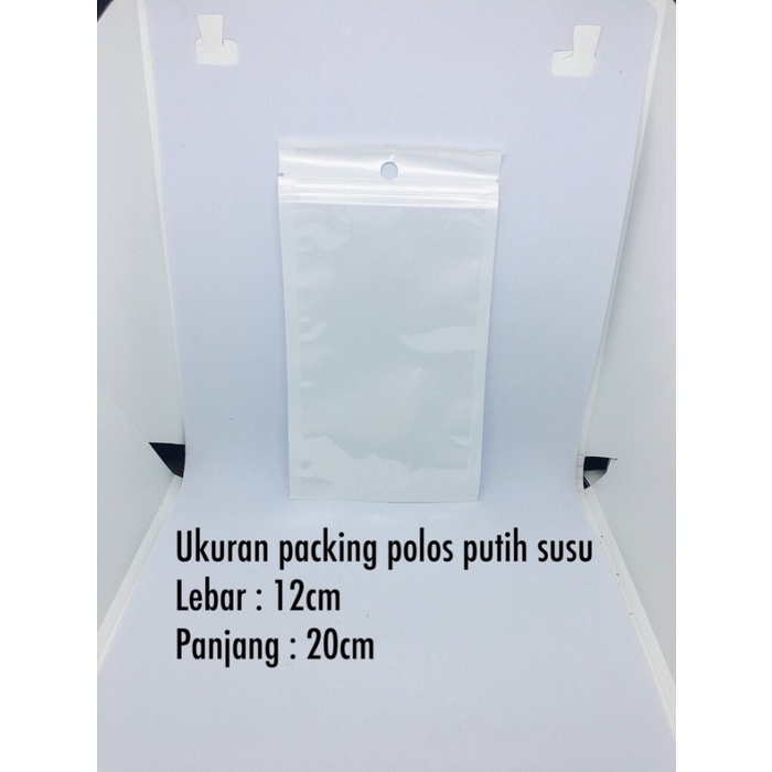 

PROMO PACKING PLASTICK KLIP UNIVERSAL POLOS PUTIH SUSU UKURAN 12CM X