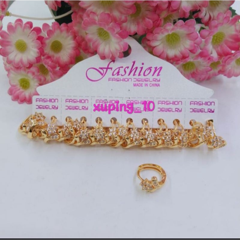 Grosir 1 Lusin anting jepit dewasa perhiasan xuping gold..