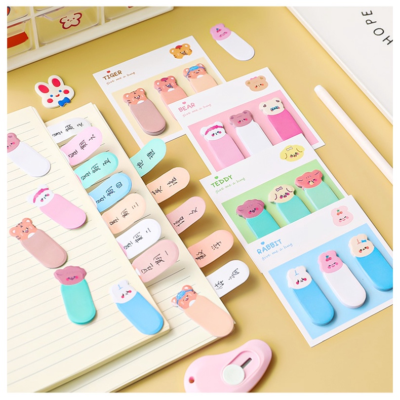 

[areum.in] Sticky Note Pembatas Buku Mini Motif Animal