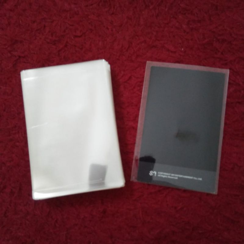 [100 pcs] 6x9cm photocard packing sleeve murah tebal bening plastik pelastik non seal opp mica 6cmx9