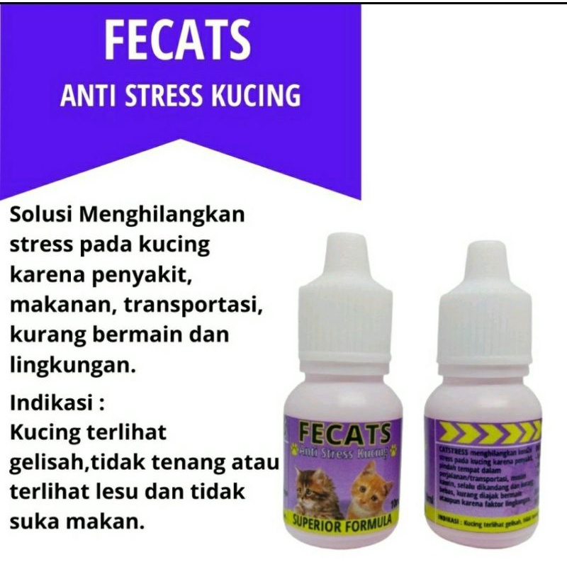 Obat Kucing Anti Stres Penghilang Stress Kucing Cat Kitten Fecats Ampuh