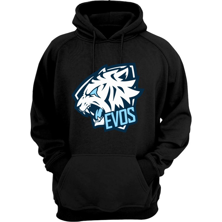 Jaket Hoodie Distro EVOS Gaming game polos custom indonesia pria wanita esports mobile legends ML