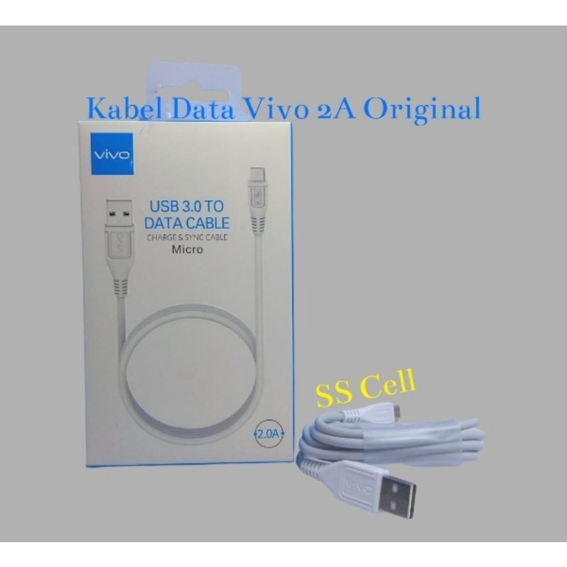 Kabel Data Vivo 2A Micro Usb Orginal Vivo V5 V7 V9 Y12 Y12s Y17 Y19 Y91 Cable Data Hp android univer