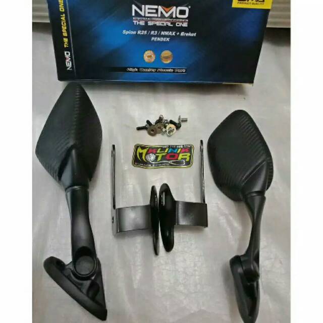 SPION R25 NEMO+BREKET SERPO PCX LOKAL 2018/SPION R25 TANGKAI PANJANG MBK