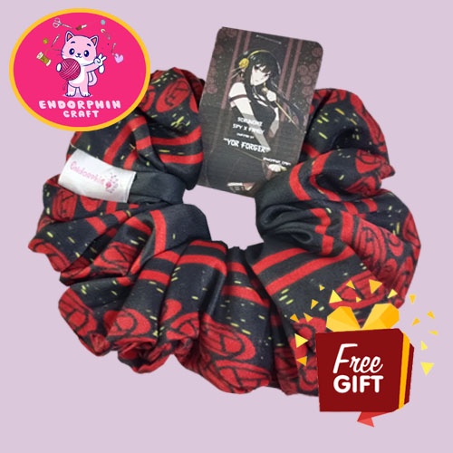YOR FORGER SCRUNCHIE XXL JUMBO ENDORPHIN.CRAFT/SPY X FAMILY/ANIME Scrunchies/Cepol Hijab/Anime/Ikat 
