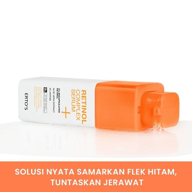 [COD] Erto's Retinol Complex Serum dengan Kandungan Aloevera Membantu Menyamarkan Kerutan Wajah - 30 ML