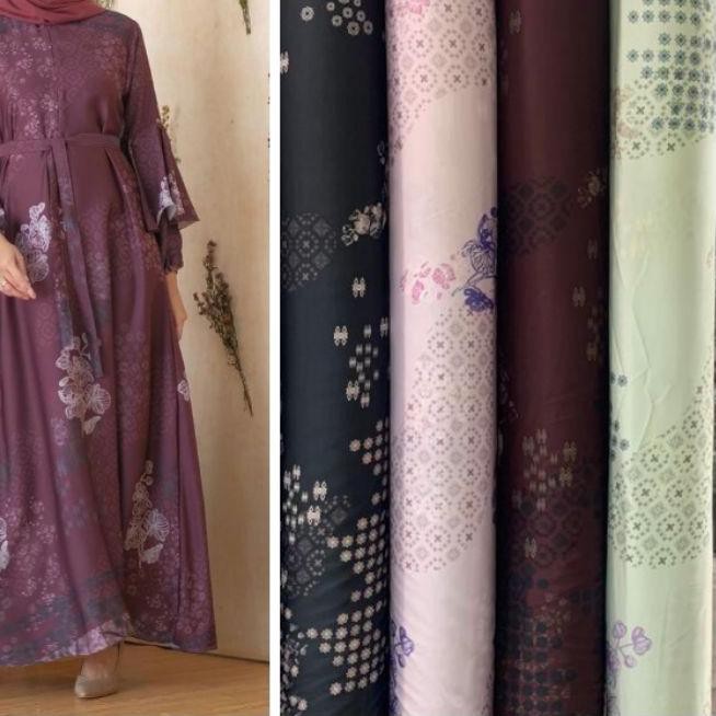 HOT SALE KODE-234 Mewah Kain Armany Silk motif premium branded / satin sutra armani silk glamour