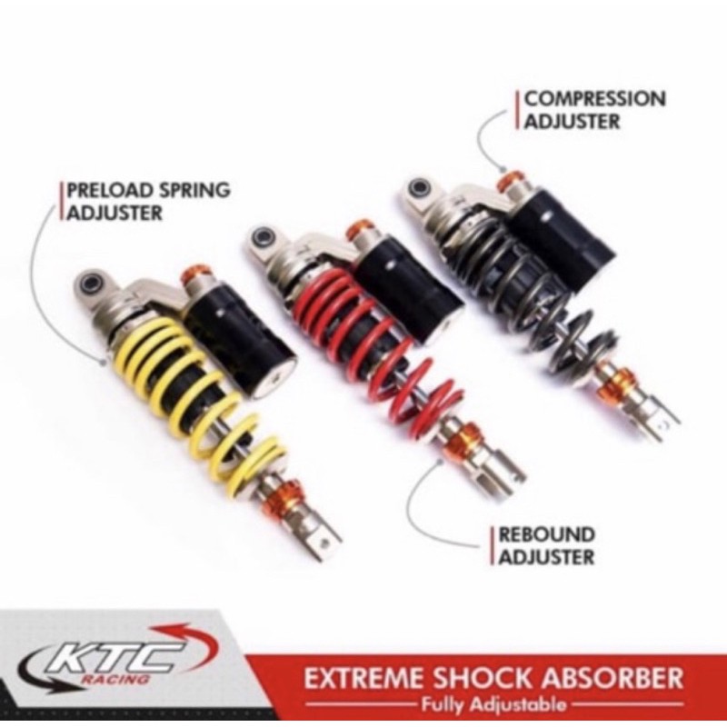 SHOCK KTC RACING EXTREM TABUNG ATAS MATIC KLICK REBOND MIO BEAT VARIO125 VARIO150 FINO
