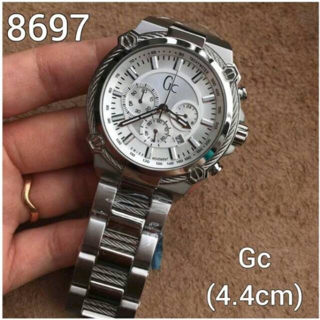 Jam tangan pria/cowok GC GUESS COLLETION chorono aktif STRAP STAINLESS STEEL