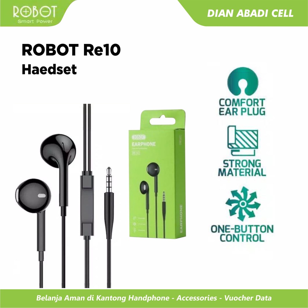 HF Headset Handfree Robot RE10