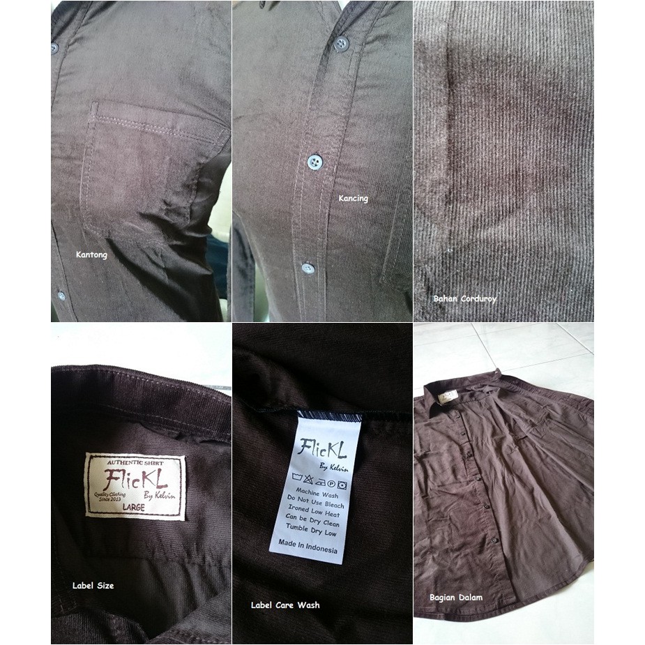 Kemeja Corduroy Katun Cotton Lengan Panjang