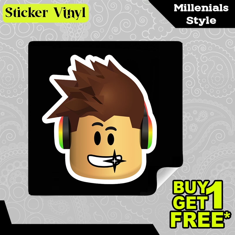 

Stiker Sticker Roblox Character Head Platform Game Gaming Aesthetic Bahan Vinyl Satuan Anti Air