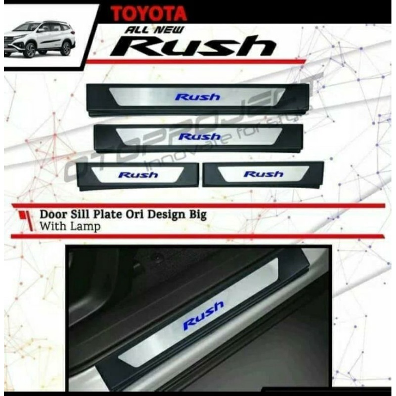 Sill Plate Sill Plate Pintu Samping LED All New Rush 2018-2022