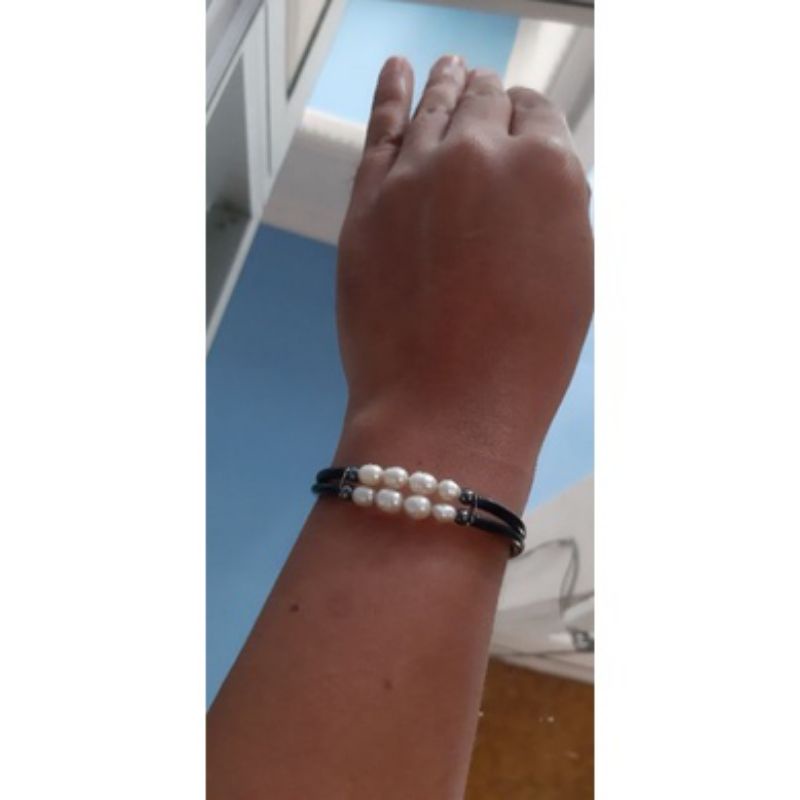 Gelang Mutiara Air Tawar Lombok Dewasa / Gelang Mutiara Anak Asli Air Tawar Lombok