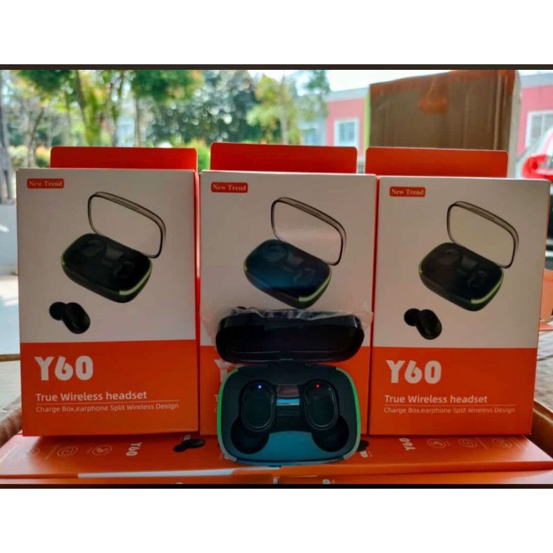 Earphone TWS New Bluetooth Y60 Wireless Bass
