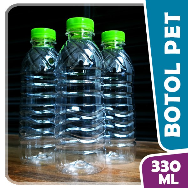 BOTOL PLASTIK 330 ml /  botol PET / botol minum plastik tebal bening terbaik