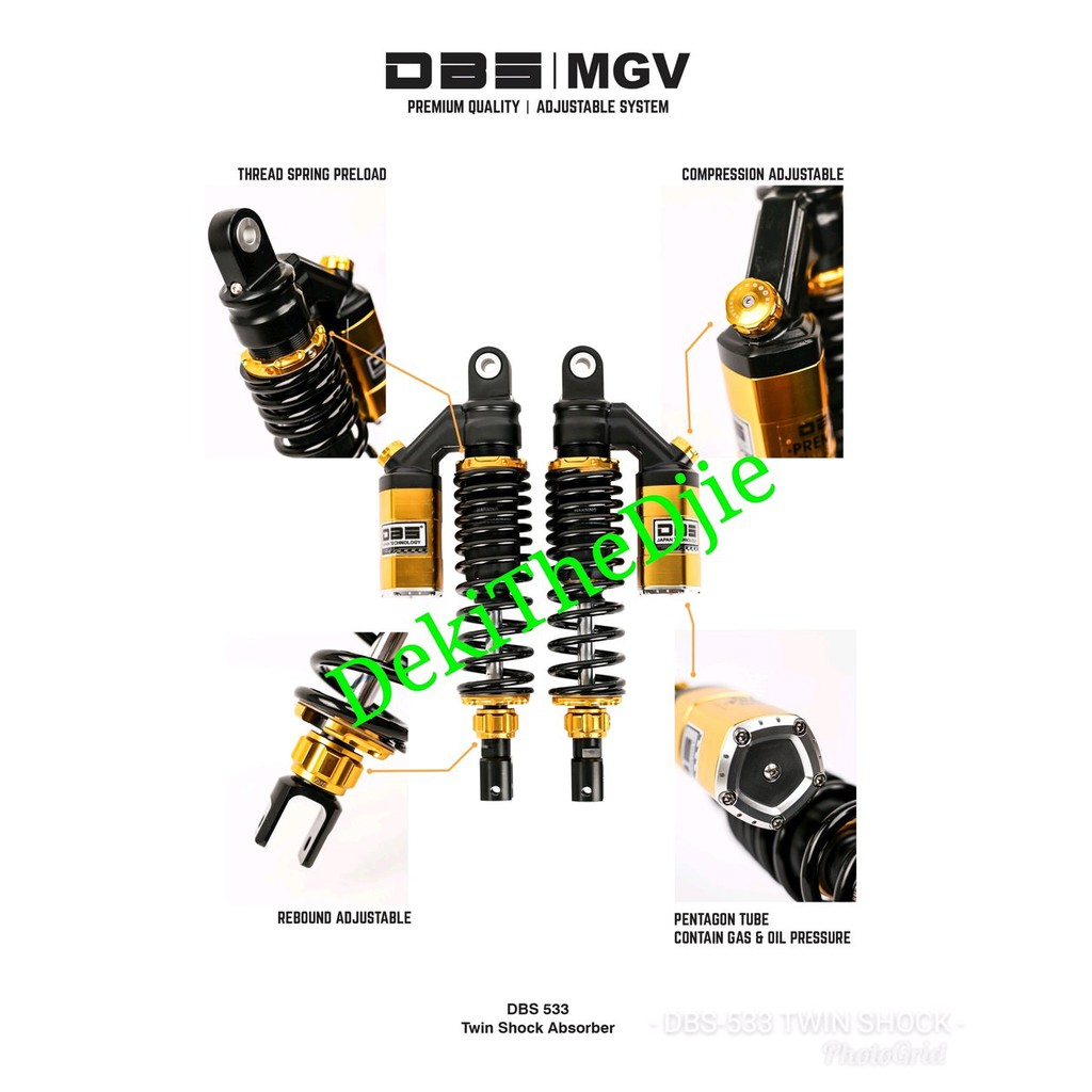 Shock Shockbreaker DBS 533 ADJUSTABLE SYSTEM YAMAHA XMAX  bac 11