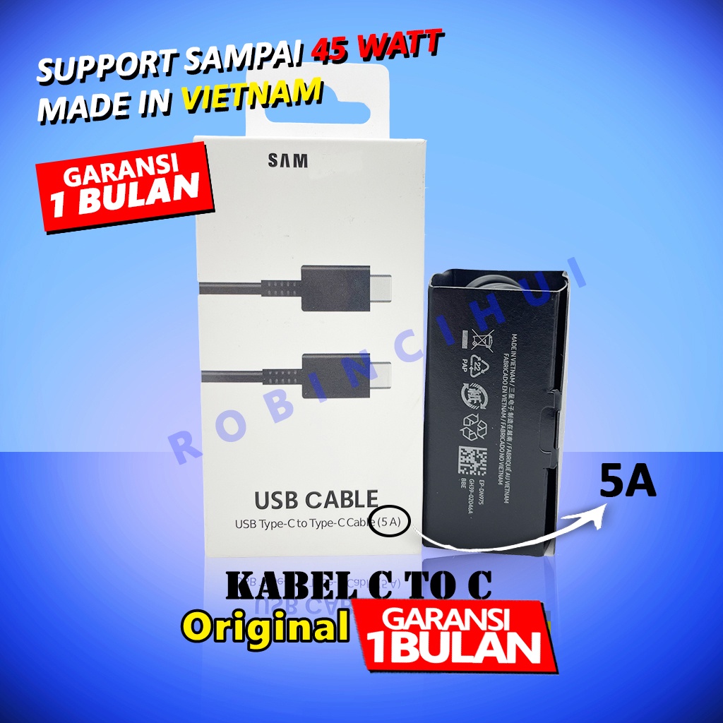 Kabel Data Original S20, S20 Ultra, S21, S21+, S21 Ultra , S22, S22+, S22 ULTRA, A53, C to C Fast Charging 5A - Kabel S20, S20 Ultra, S21, S21+, S21 Ultra , S22, S22+, S22 ULTRA, A53   - Charger S20, S20 Ultra, S21, S21+, S21 Ultra , S22, S22+, S22 ULTRA