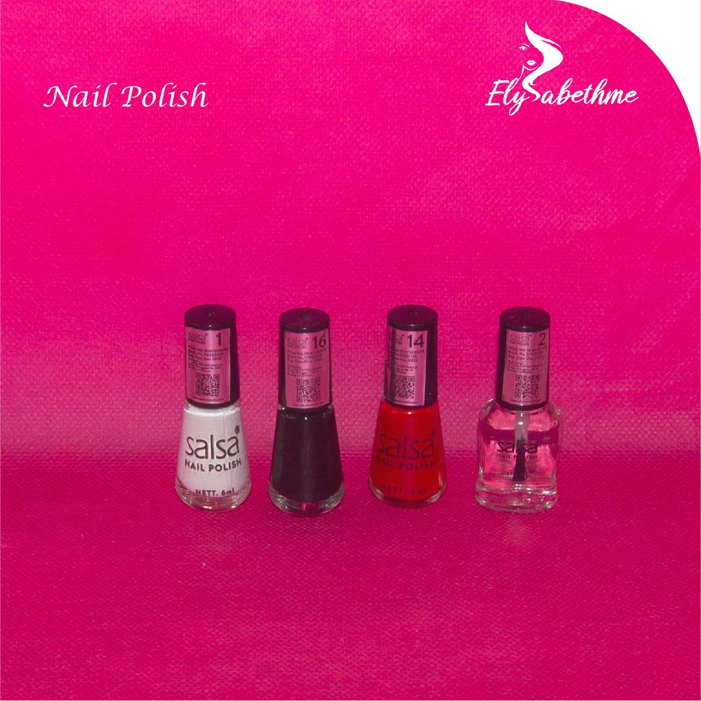 ✿ELYSABETHME✿ SᗩᒪSᗩ Salsa kutek  pewarna kuku ecer cepat kering bisa untuk base dan top coat warna tahan lama