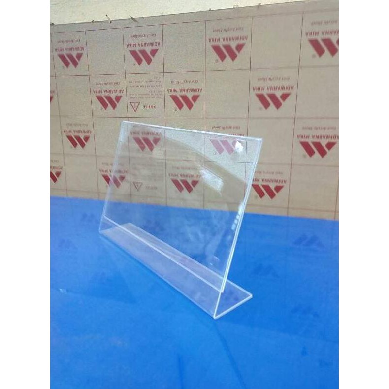 

acrylic tentcard/acrylic display/tempat brosur uk a4 model l/landscape