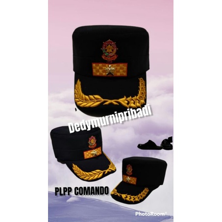 topi komando pol pp 3d hitam exclucive