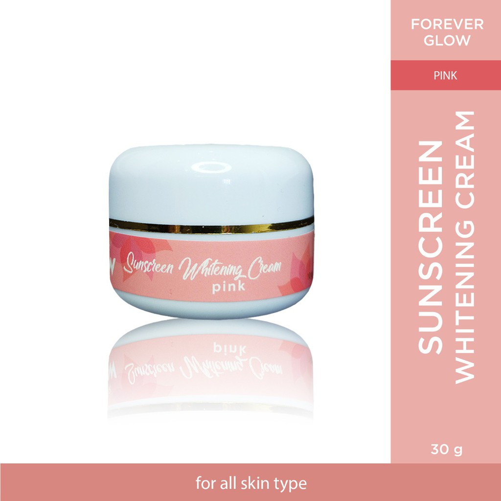 Sunscreen Wajah/Skin Care/ Tabir Surya/Forever Glow Sunscreen Whitening Cream Pink