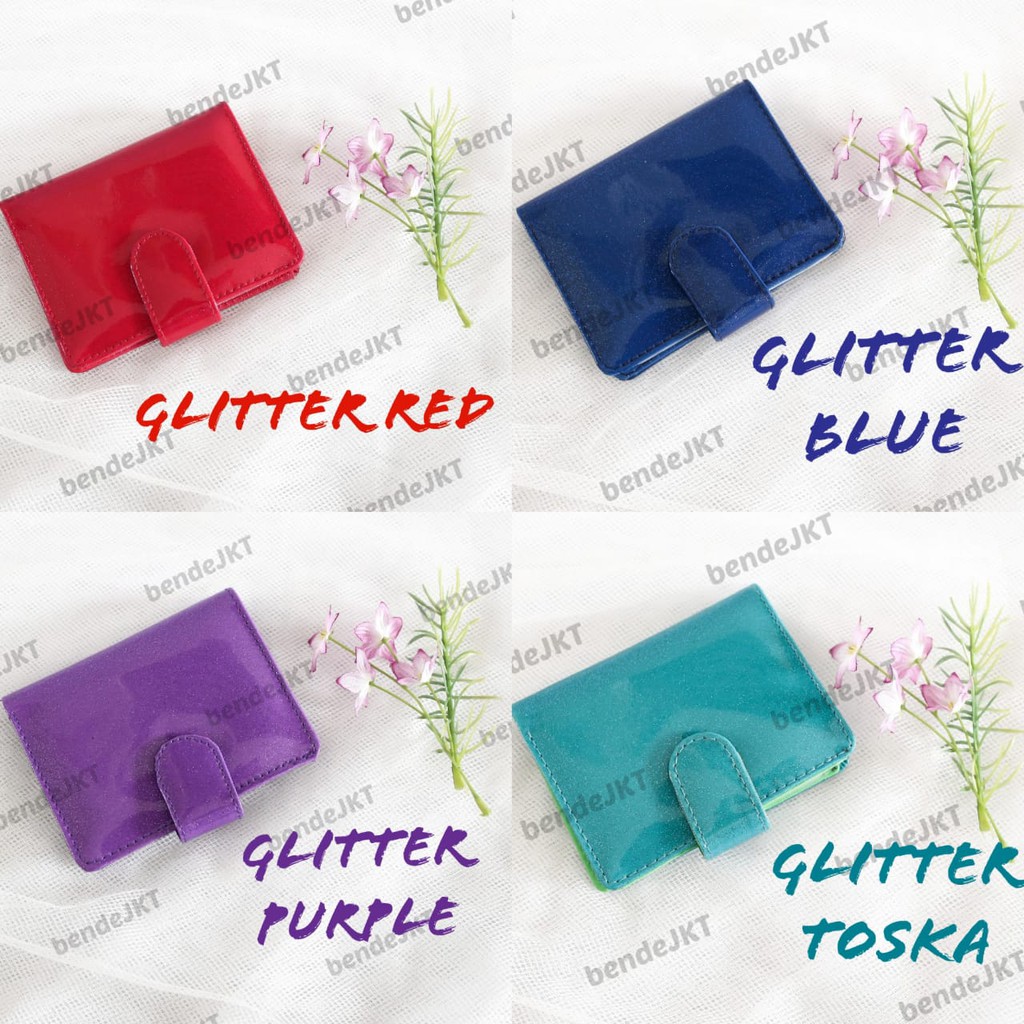 BENDE - DOMPET KARTU GLITTER SERIES DAN UANG KERTAS PREMIUM WANITA IMPORT TEMPAT KARTU