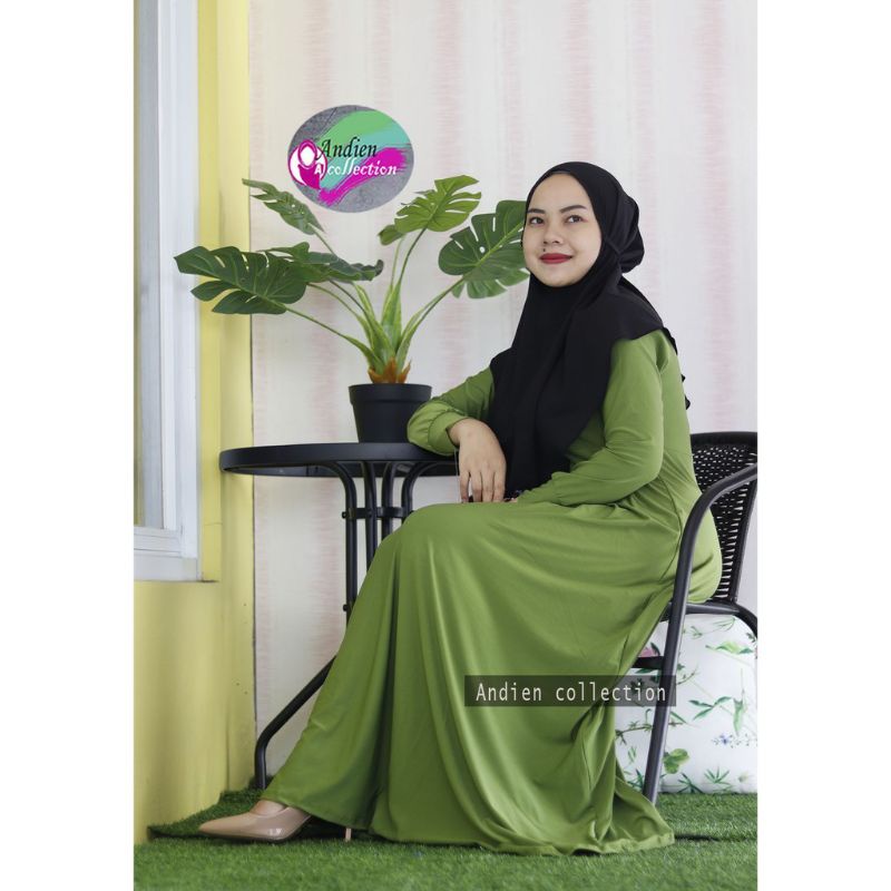 Gamis Polos Jersey Terbaik / Gamis Jersey Mat super / Gamis Jersey Polos Tebal