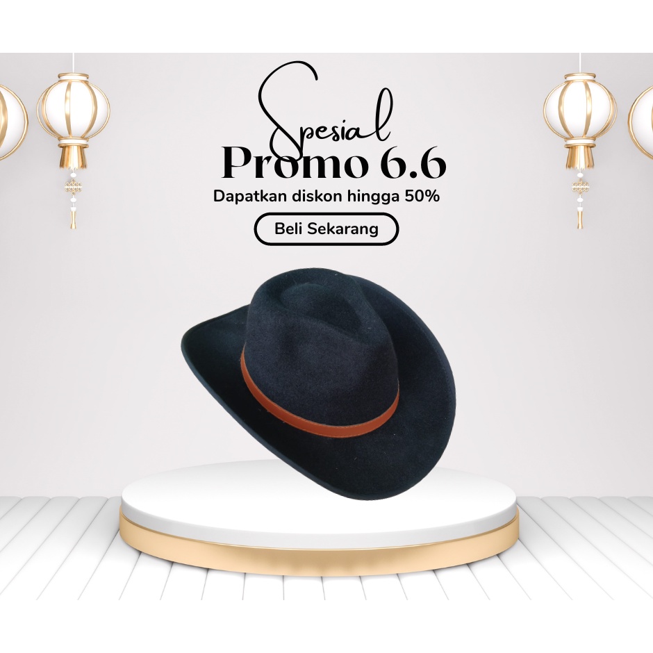 topi koboy koboi comboy coboy pria wanita dewasa laken original hat y2k pink putih hitam panama aest