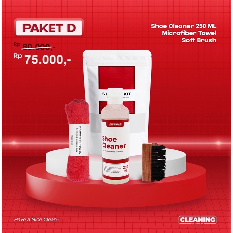 Starter Kit D by CLEANING SHOES AND CARE | Pembersih Sepatu | Sabun Cuci Sepatu | Shoe Cleaner