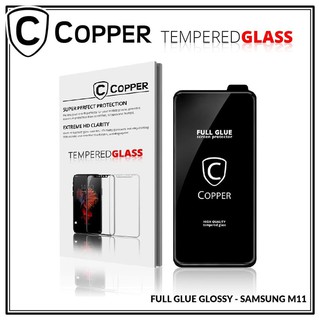 Samsung Galaxy M11 - COPPER Tempered Glass Full Glue Premium Glossy | Temper | Antigores Kaca