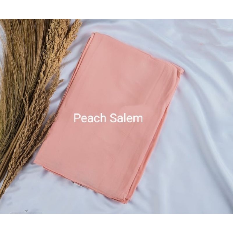 [175X75 CM] Jilbab Pashmina Polos Crepe Diamond Italiano Umama-Peach Salem