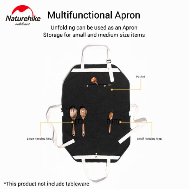 APRON CELEMEK MULTIFUNGSI TABLEWARE BAG NATUREHIKE NH20FS008 PERLENGKAPAN MASAK CAMPING PIKNIK