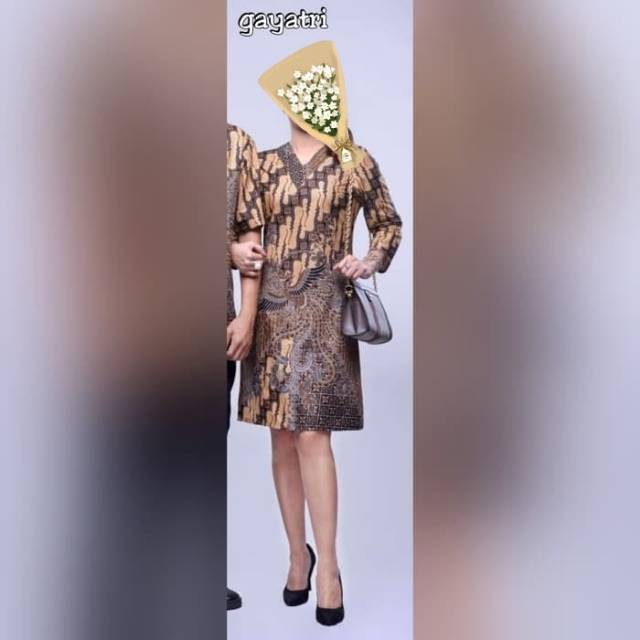 Dress baju batik wanita jumbo big size M-5L gayatri
