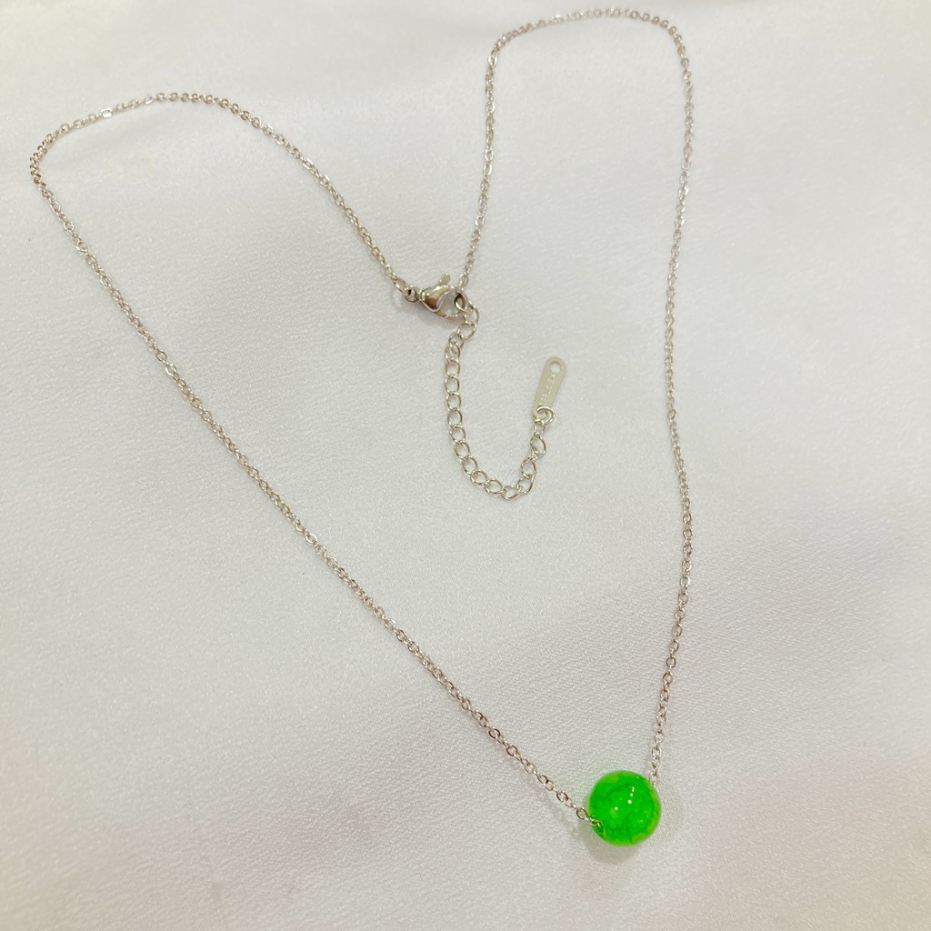 Kalung Bola Glosy Titanium Anti Karat Aksesoris Fashion Daily