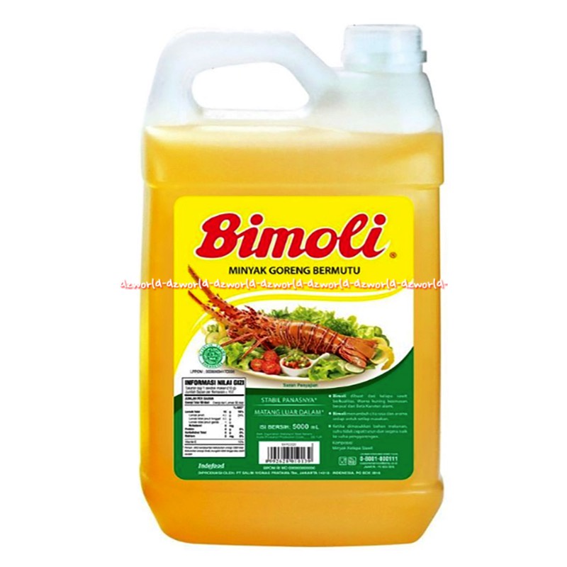 Bimoli Minyak Goreng 5L Bimo Li Migor Bermutu Kemasan Derigent Bimolli 5 Litter Jerigen Derigen Bimmoli