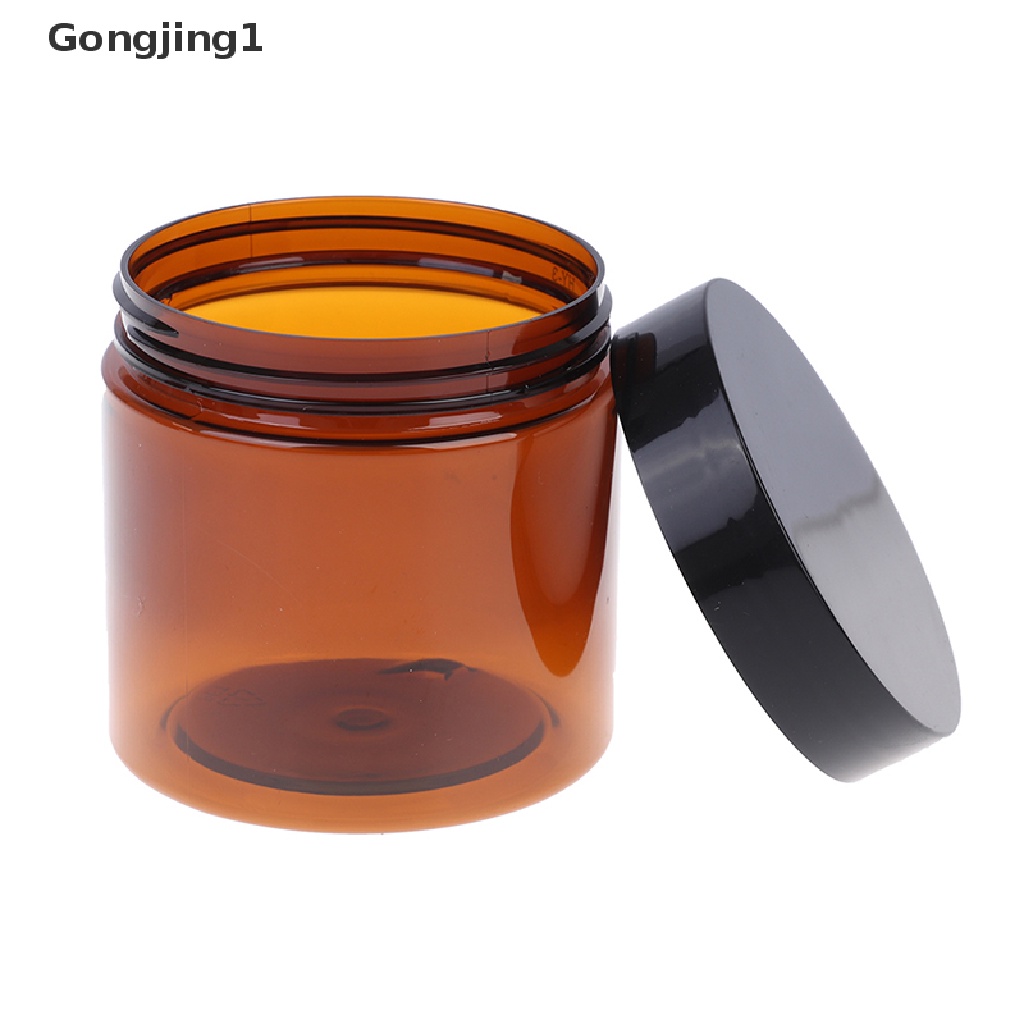 Gongjing1 Botol Kontainer Kosong 200ml Warna Coklat Amber Untuk Sample Krim Wajah / Lip Balm