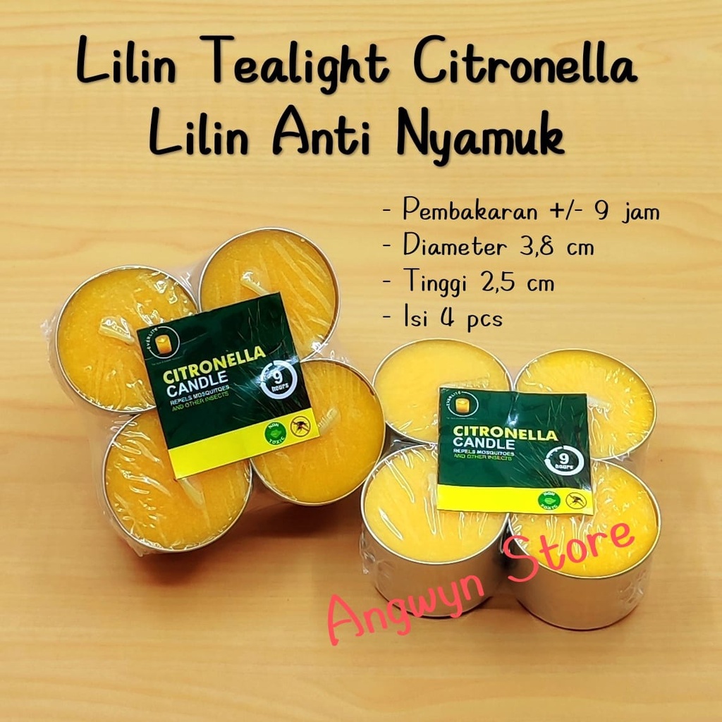 Lilin Tealight Citronella / Lilin Anti Nyamuk 9 Jam