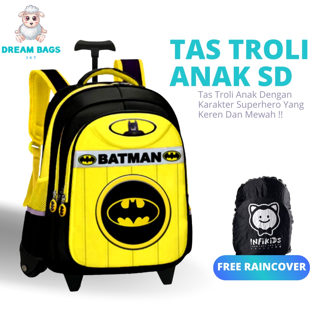 DREAM BAGS - Tas Troli Anak Karakter - Tas Koper Anak - Tas Anak Laki Laki