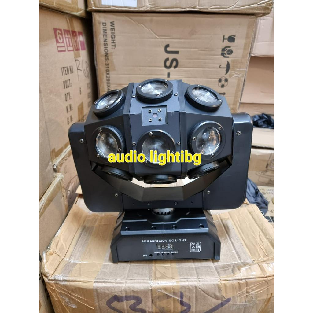 Lampu panggung moving ball - moving head led 18 lens + laser