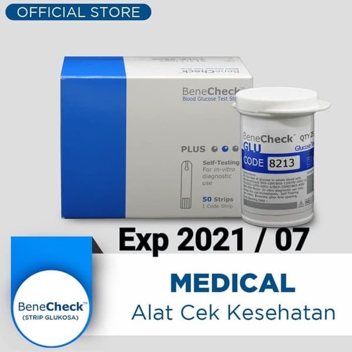 IKA29 Benecheck Strip Gula darah Strip glukosa BeneCheck Stik