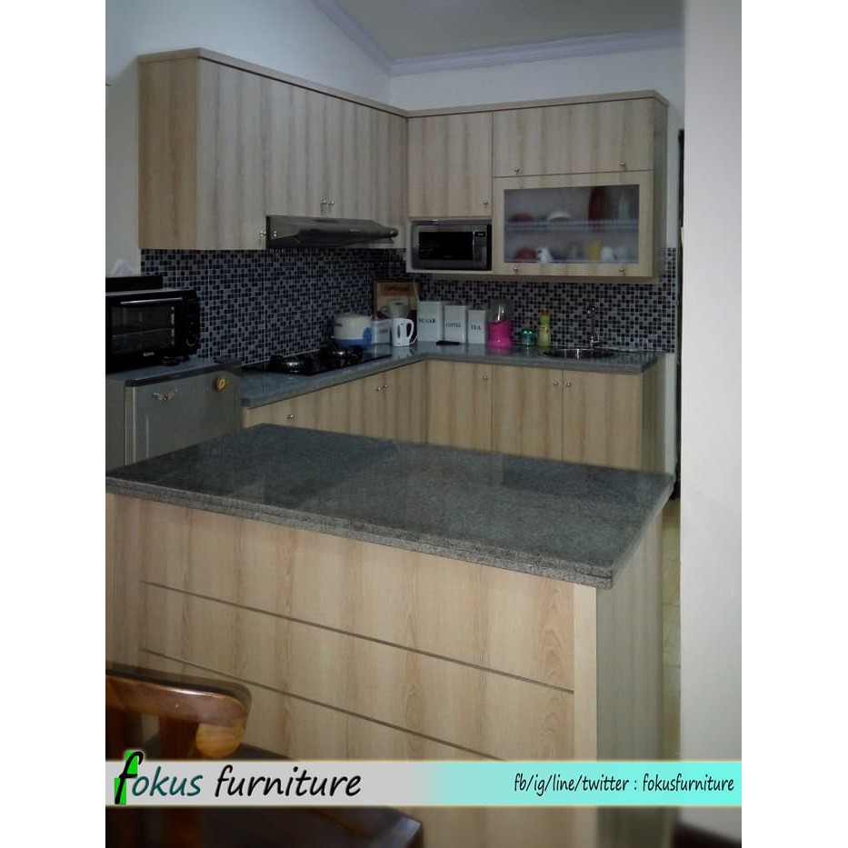 Kitchen Set Lemari Dapur Furniture Minimalis Hpl Shopee