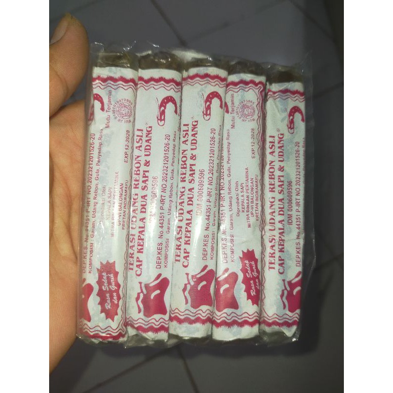 

Terasi Udang Asli K2S Indramayu Kemasan 5 Pcs Berat 180 Gram