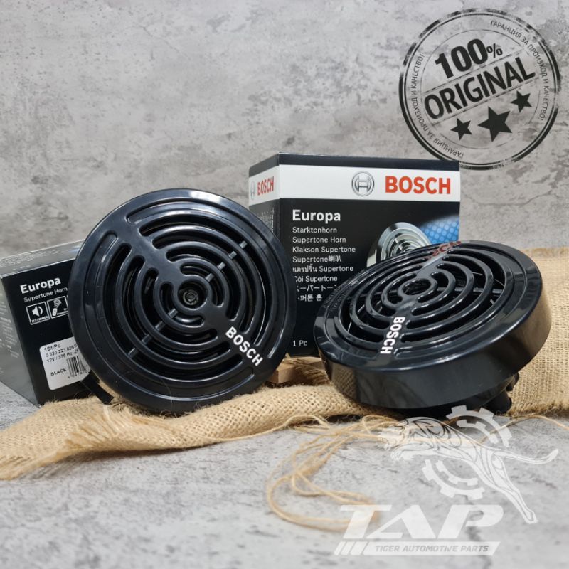 KLAKSON EUROPA SUPERTONE BOSCH SUPER TONE 12V 300 / 375 HZ 113-118dB ORIGINAL