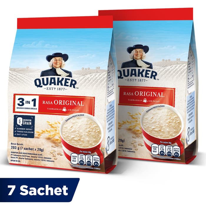 

Quaker 3in1 Original Pouch 7 Sachets - Twin Pack FS