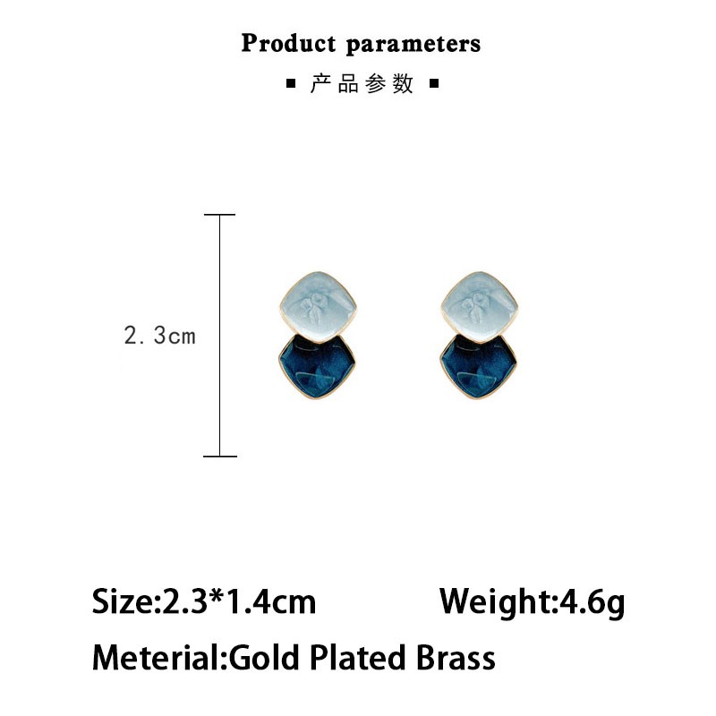 Anting Stud Bentuk Geometris Untuk Wanita