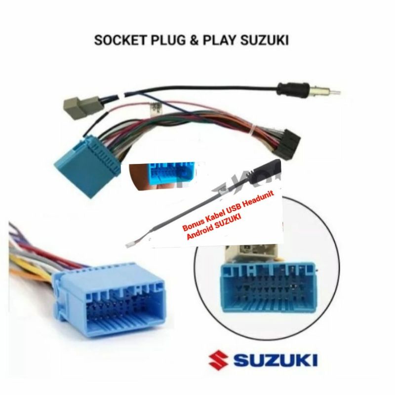 Bonus Kabel USB Headunit Android Toyota Soket Plug n Play Kabel Soket Head Unit Android Suzuki Ertig