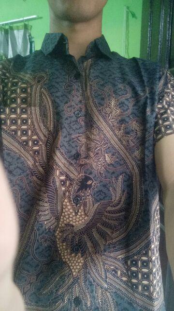 Kemeja Batik Pria Slim Fit Lengan Pendek Luigibatani Lbs1048