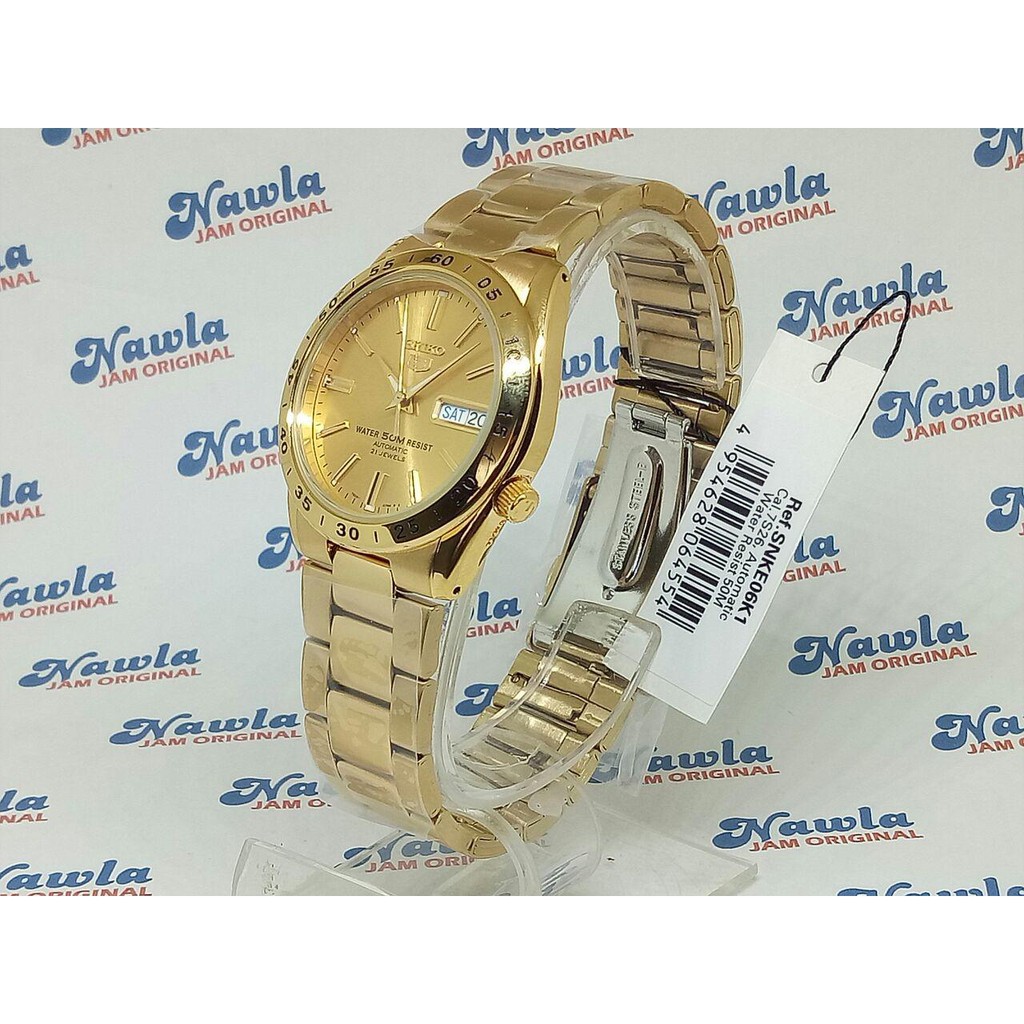 Seiko 5 SNKE06K1 Gold Polished Stainless Steel -Jam Tangan Pria SNKE06