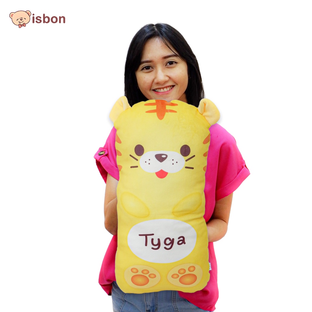 Boneka Bantal Guling Kecil Mini Bolster Karakter Tyga Lucu Warna Kuning Yellow Bahan Halus Lembut Aman Untuk Anak Istana Boneka